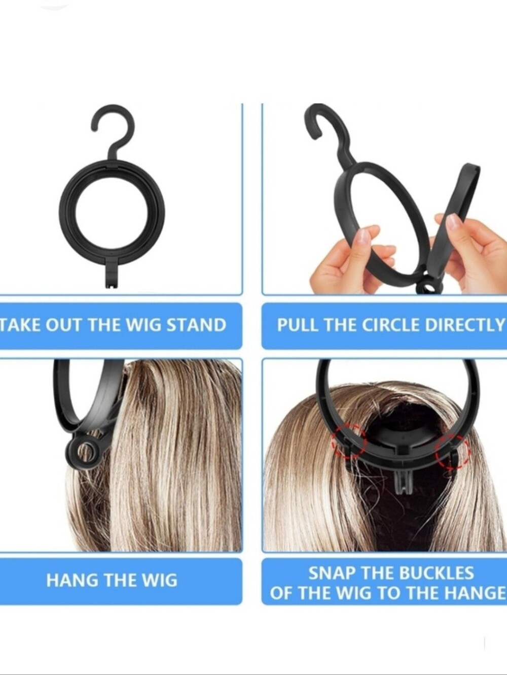 Wig Hanger for Hair Care, Styling & Drying. NEW